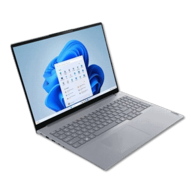 High-quality image of a sleek, modern laptop displaying the Windows 11 interface, representing innovative and affordable tech solutions by InfoplayNet.