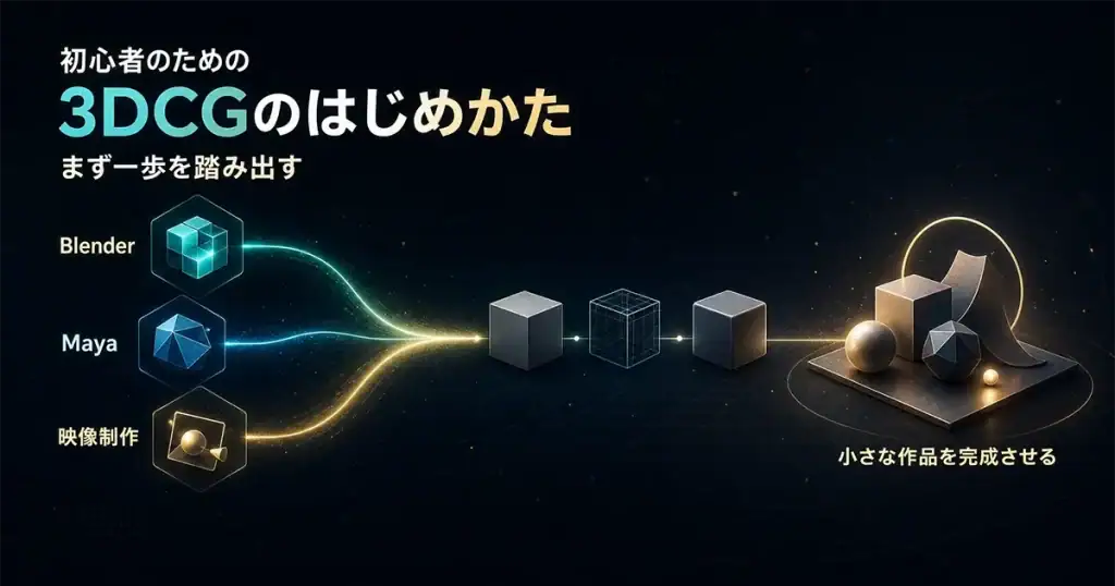BlenderやMayaや映像制作から3DCGを始めて小さな作品を完成させる流れ