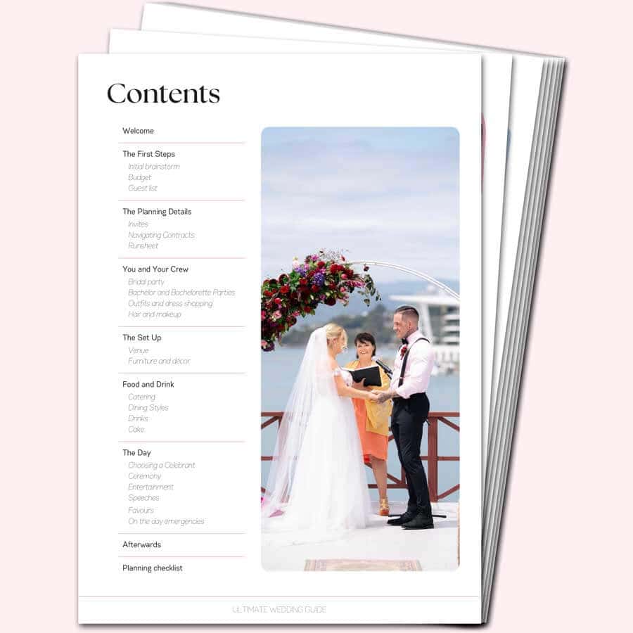 Wedding Guide e-Book Contents