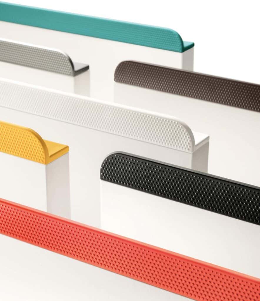 Colorful textured dividers arranged in a staggered layout.