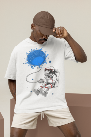 Space Monkey -Oversized heavyweight t-shirt