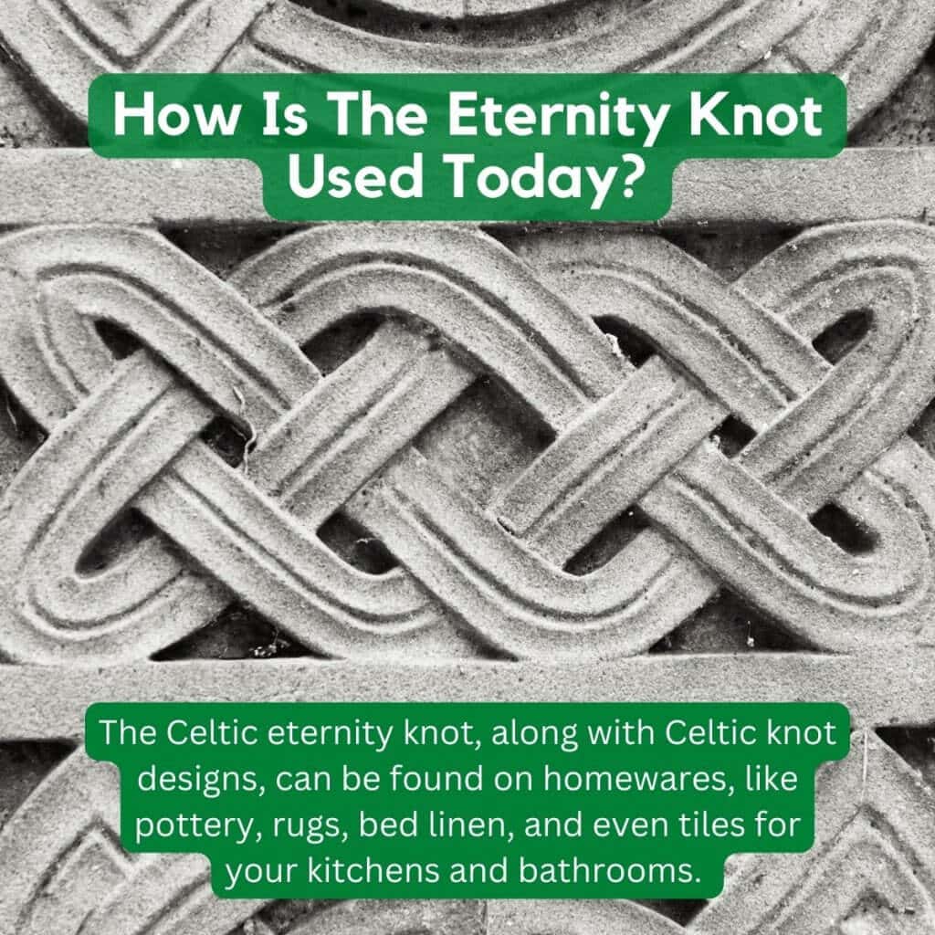 Intricate Celtic eternity knot carved in stone, showcasing traditional Irish craftsmanship.
