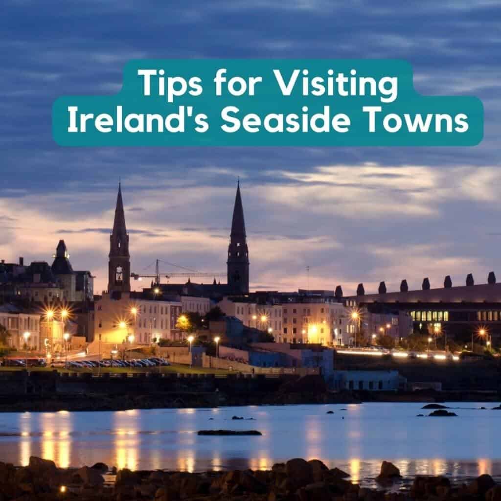 Quiet seaside town in Ireland with historic churches and waterfront views.