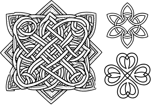 Intricate Celtic heart knot pattern showcasing Irish heritage and artistry.