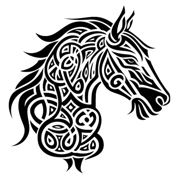 Intricate Celtic cross designs in black and white.