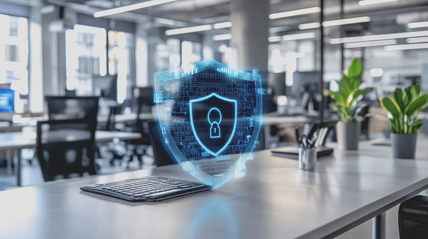 Secure workplace access control with advanced security technology.