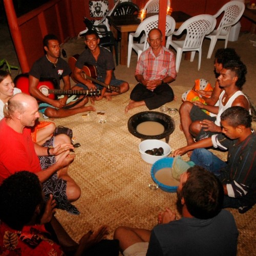 Cultural traditions. Drinking kava, Island Spirit, Fiji.