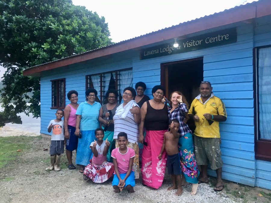 Donating reading glasses in Lavena Island Spirit Fiji