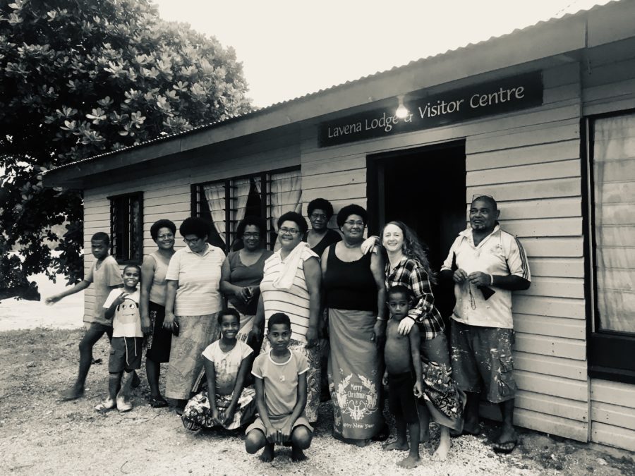 Donating reading glasses in Lavena Island Spirit Fiji