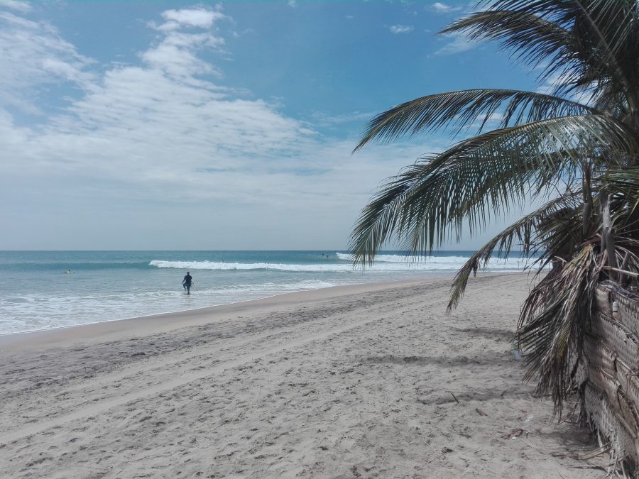 View from Upali Beach Surf Resort's entrance