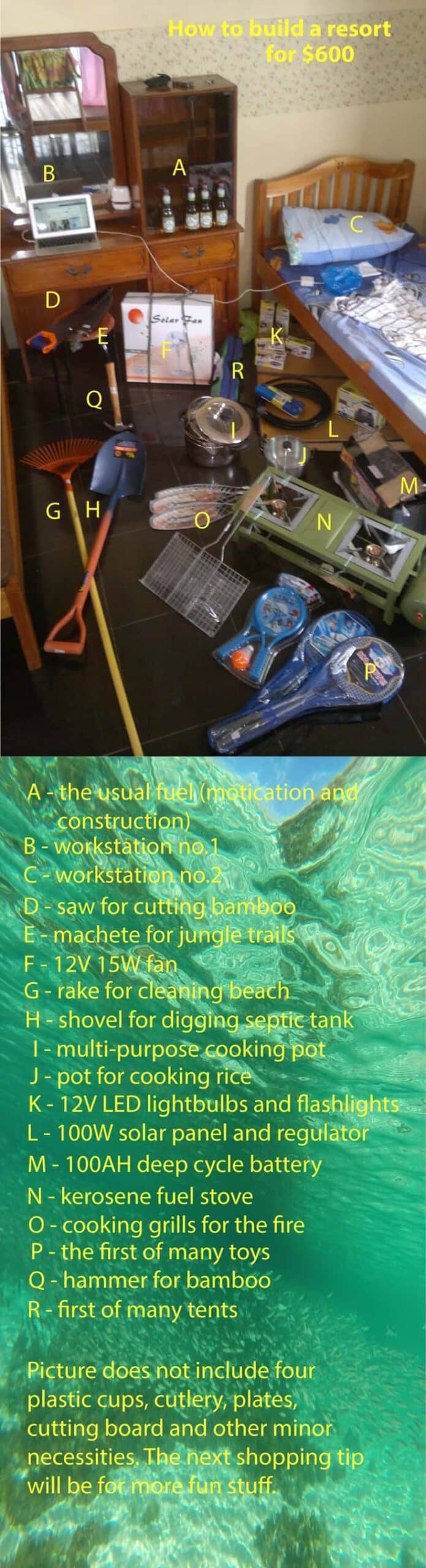 How to build an eco resort for $600