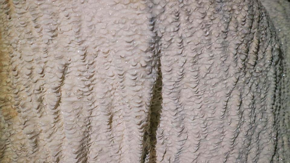 Closeup of a rock formation in the cave at Black Island, Coron, Philippines