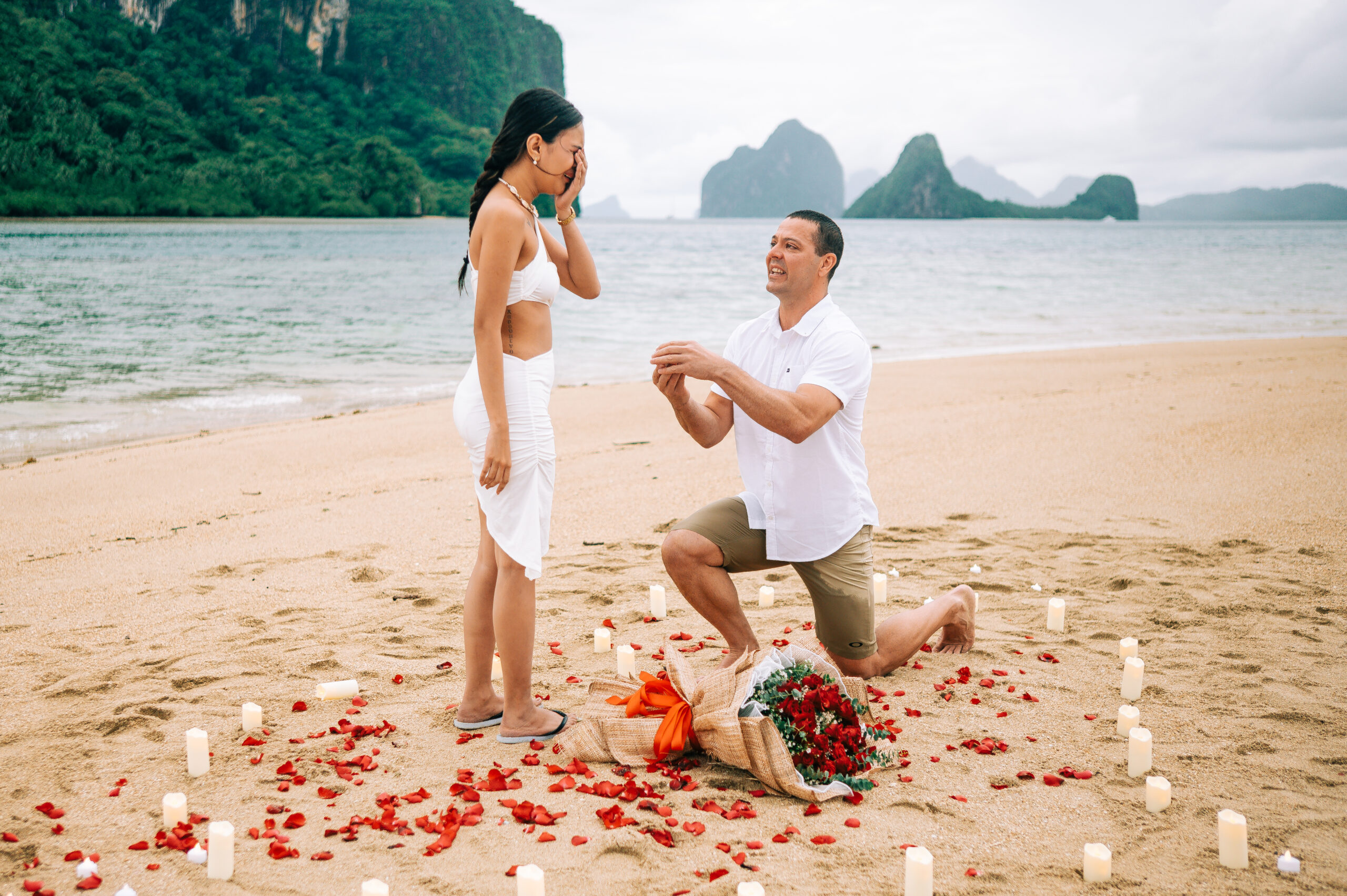 Romantic El Nido Sunset Beach Surprise Marriage Proposal