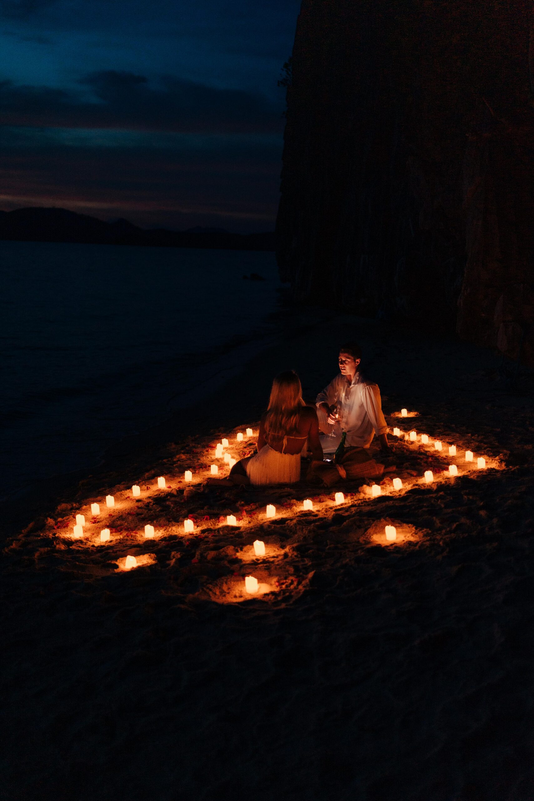 Most Romantic surprise wedding proposal in Coron, Palawan by the beach during sunset
