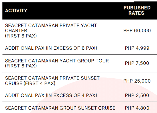 el nido yachts catamarans prices 2