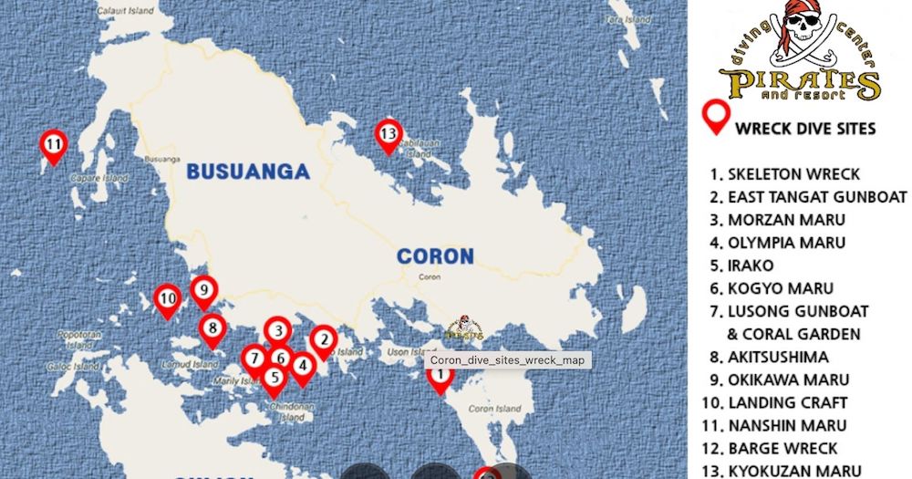 erika tour dive sites coron