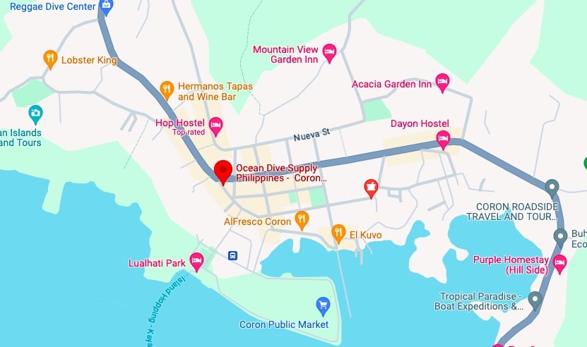 ocean-dive-supply-coron-branch-map