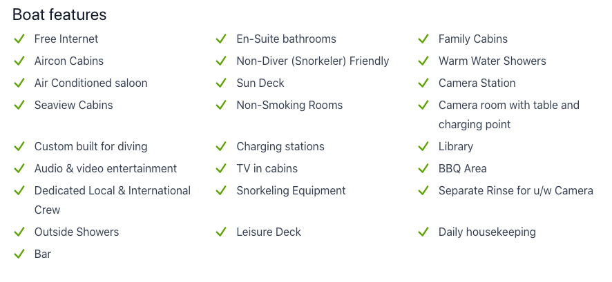 Infiniti boat features