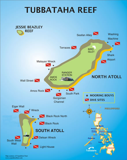 tubbataha reef map tubbataha reef map