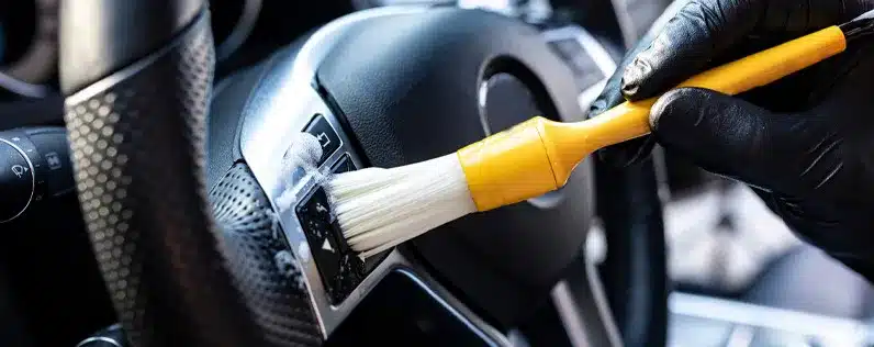 car detailing steering wheel