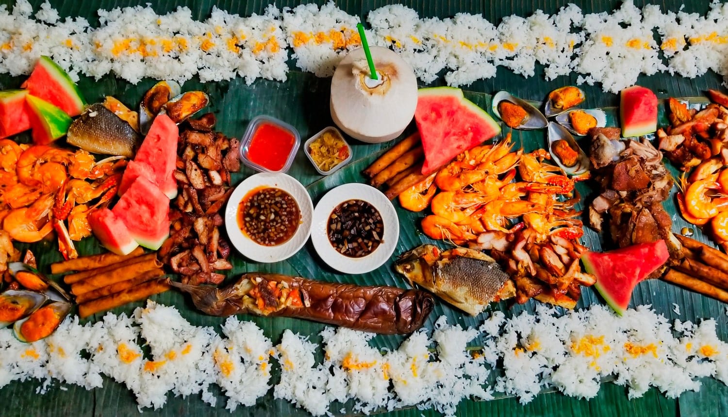 Traditional Filipino buffet