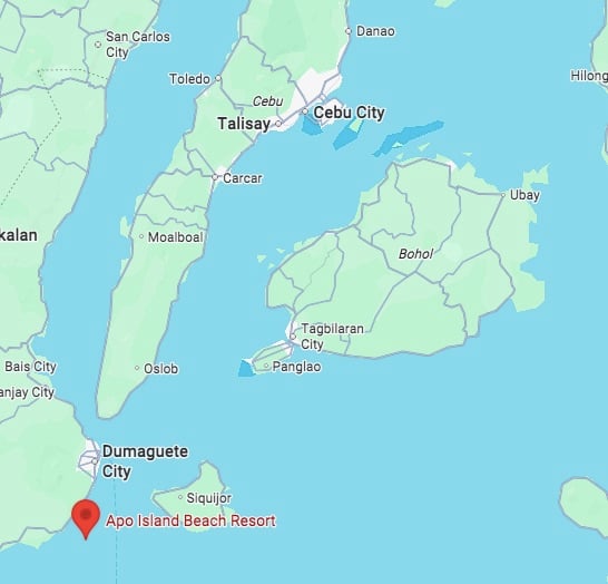 Apo Island map