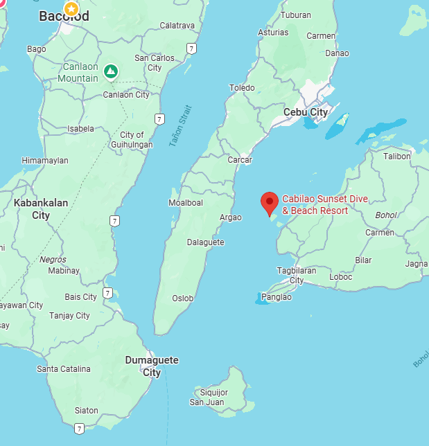 Cabilao island map where located