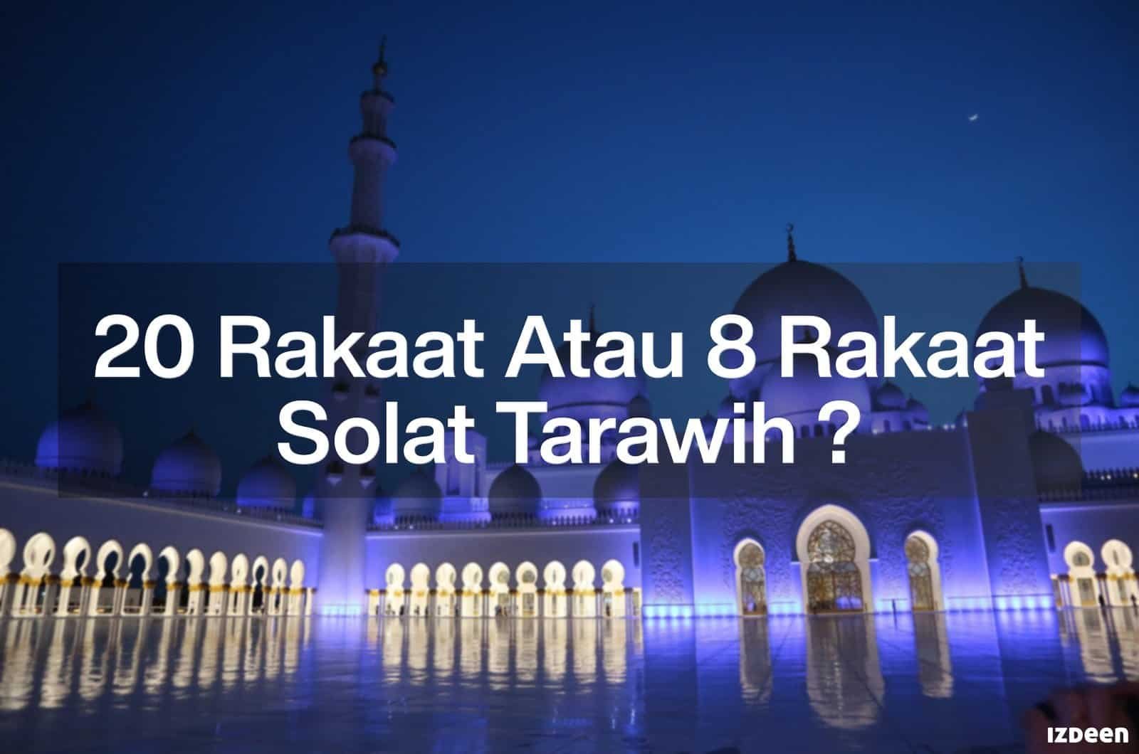 rakaat solat tarawih