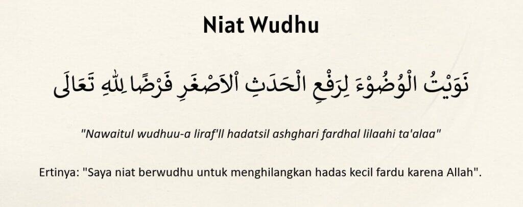 niat wuduk