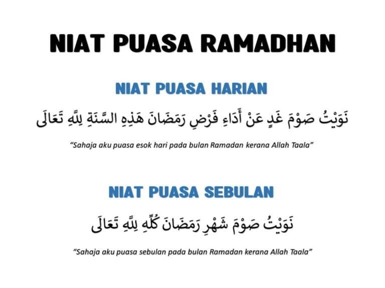 niat puasa ramadhan