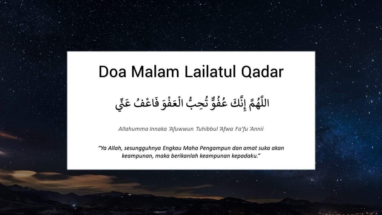 doa malam lailatul qadar
