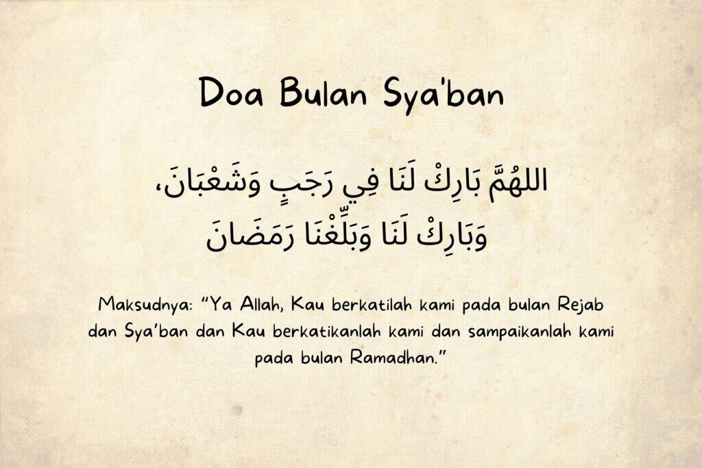 doa bulan sya'ban
