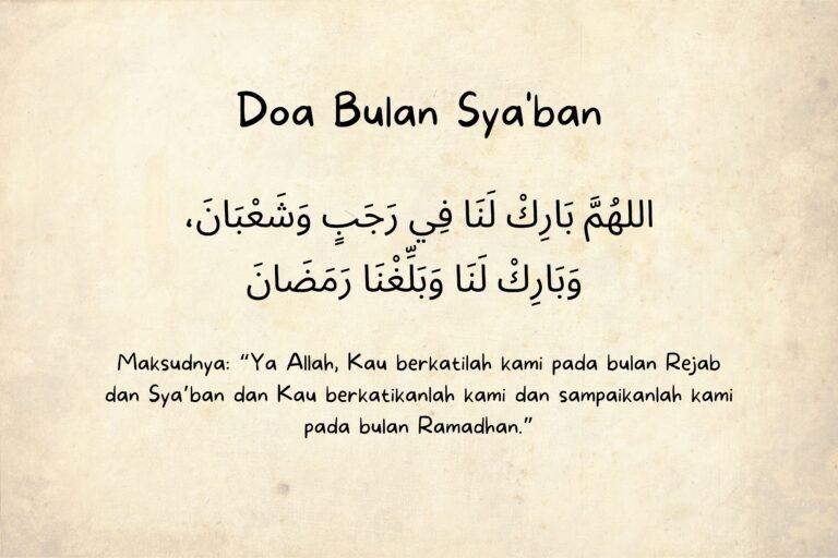 doa bulan sya'ban