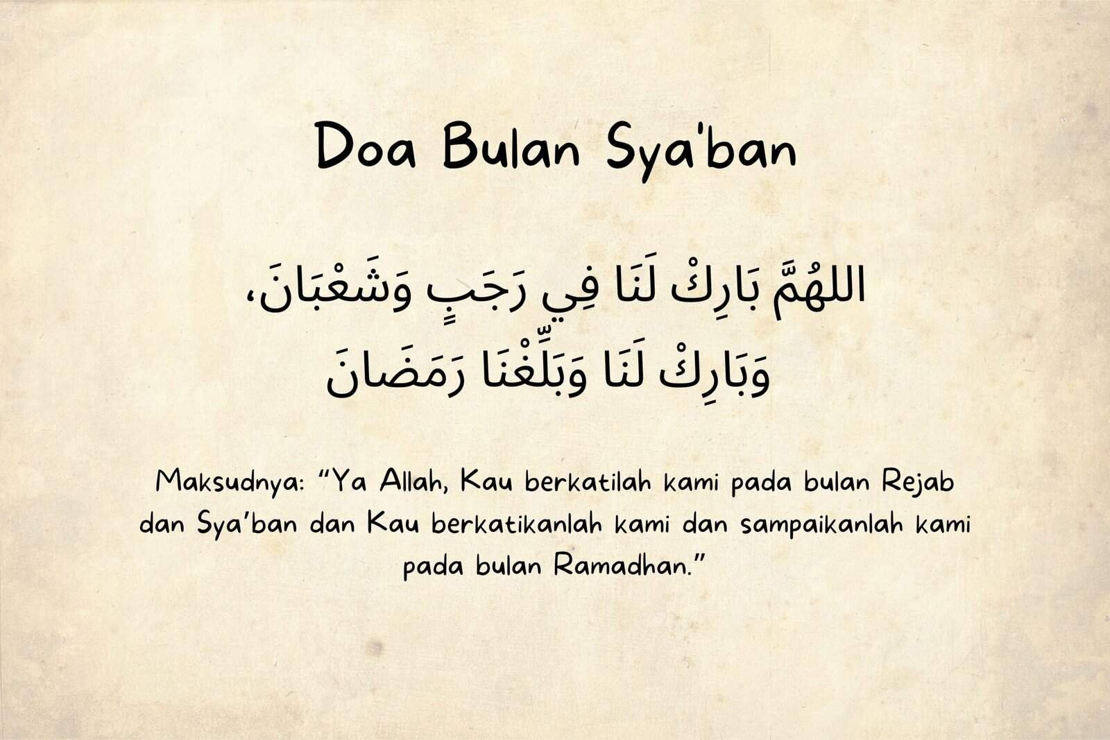 doa bulan sya'ban