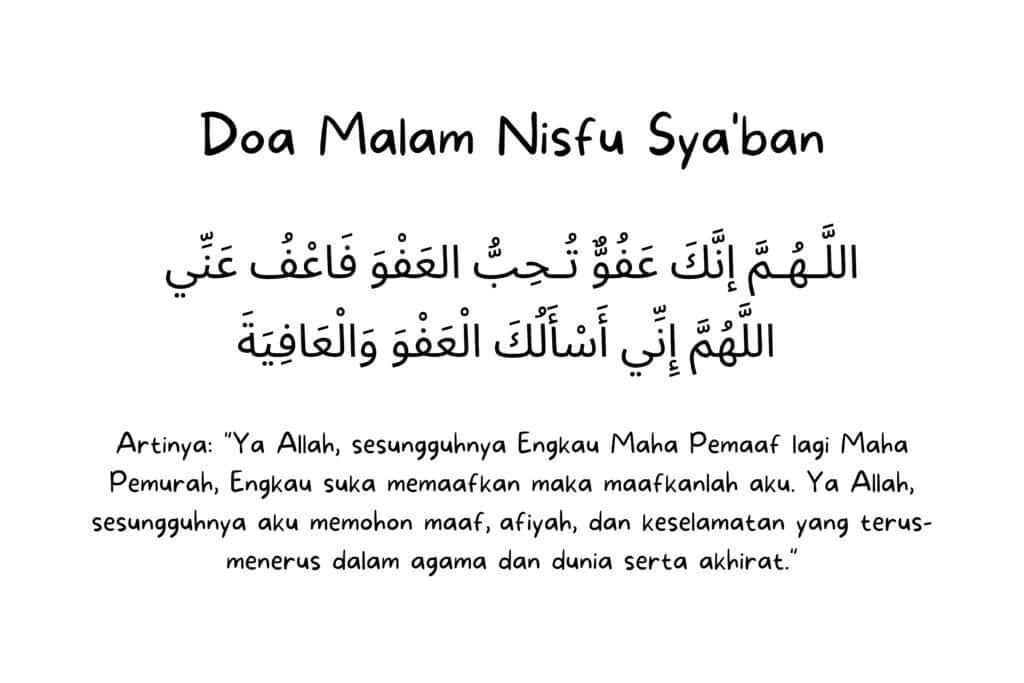 doa malam nisfu sya'ban