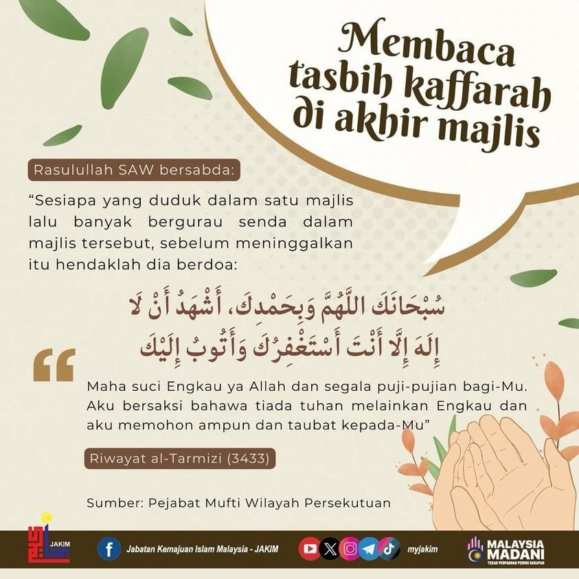 tasbih kaffarah jakim