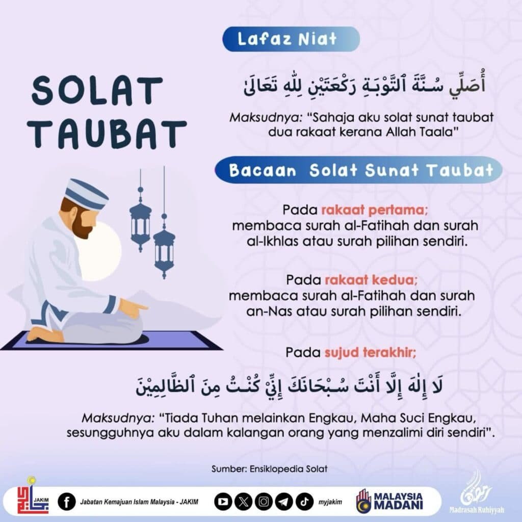 niat solat taubat