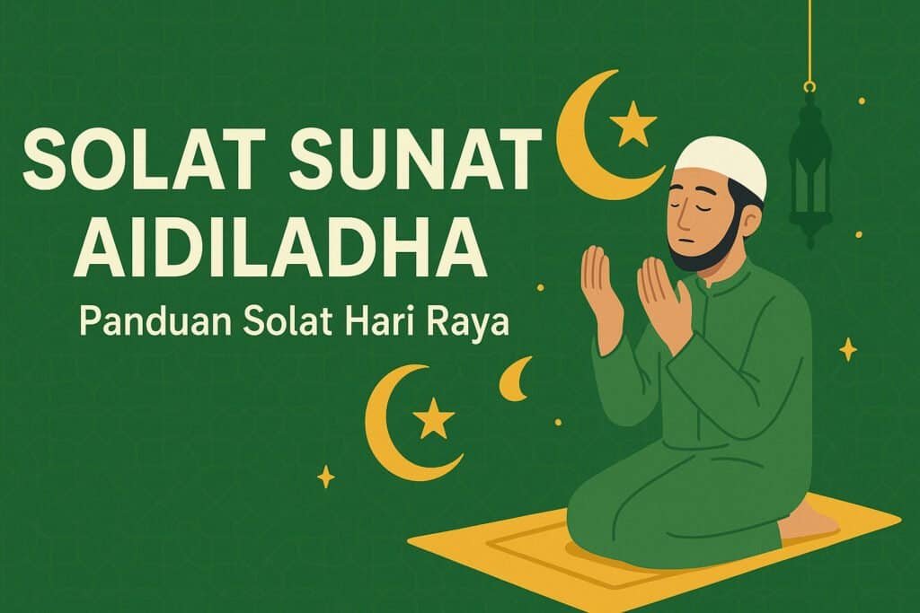 panduan solat sunat aidiladha, rukun cara solat