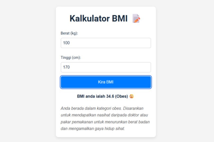 bmi calculator, cara kira, obses, underweight, normal, sihat