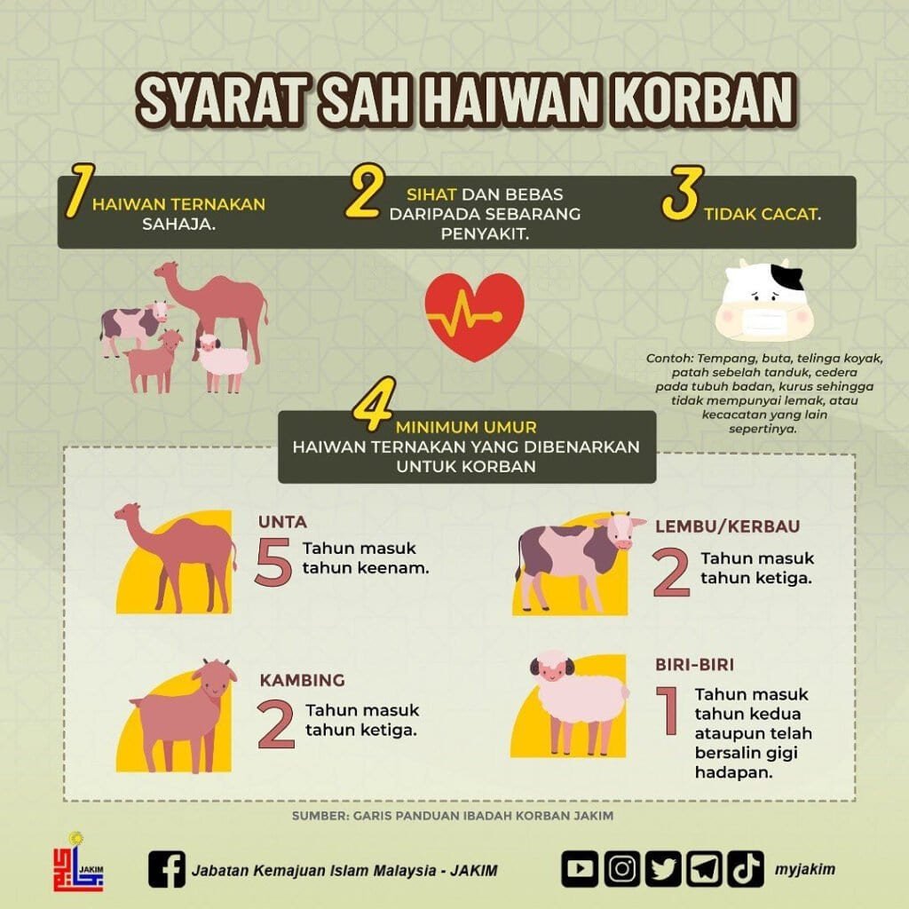 syarat sah haiwan korban jakim
