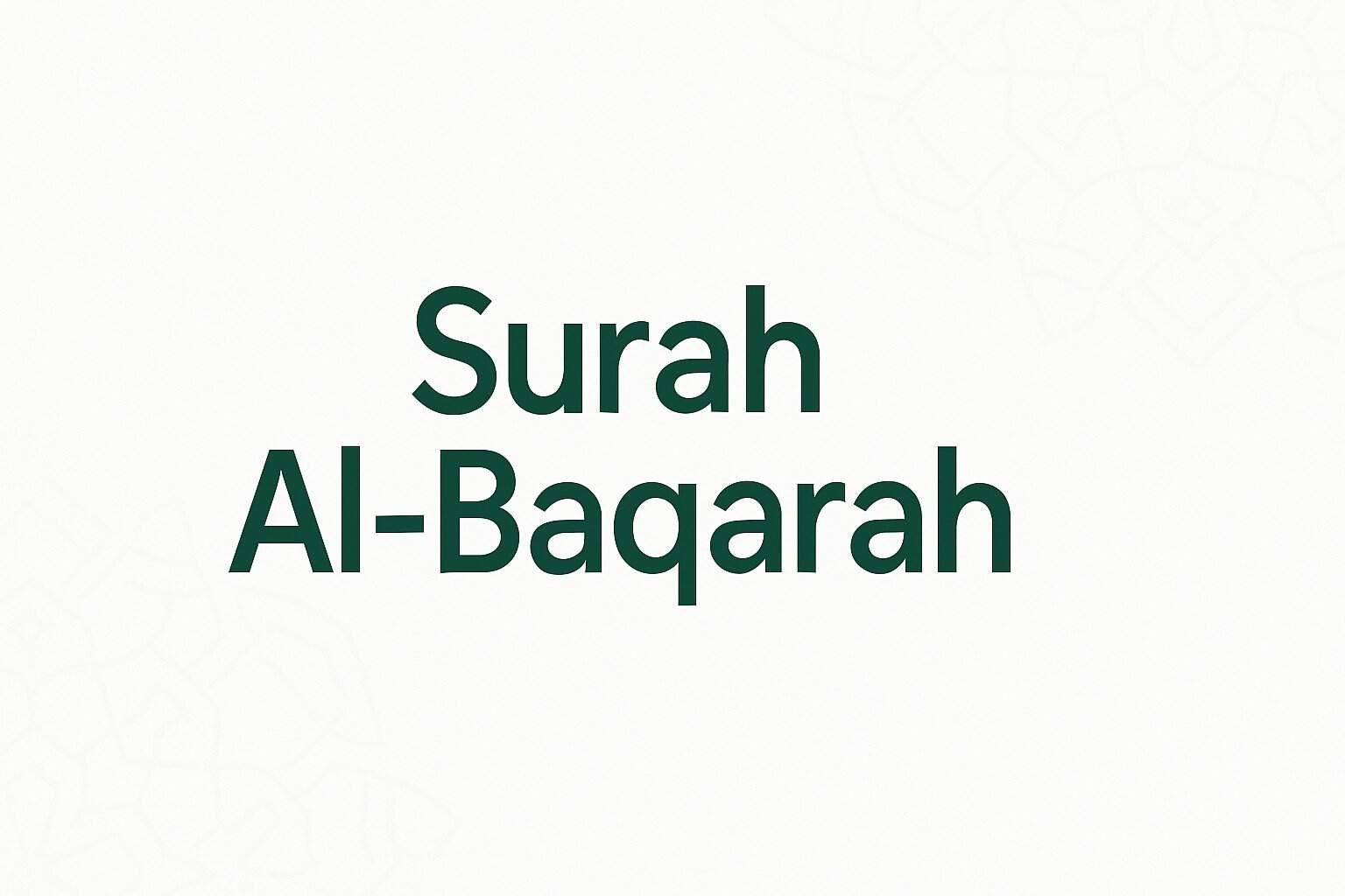 surah al-baqarah