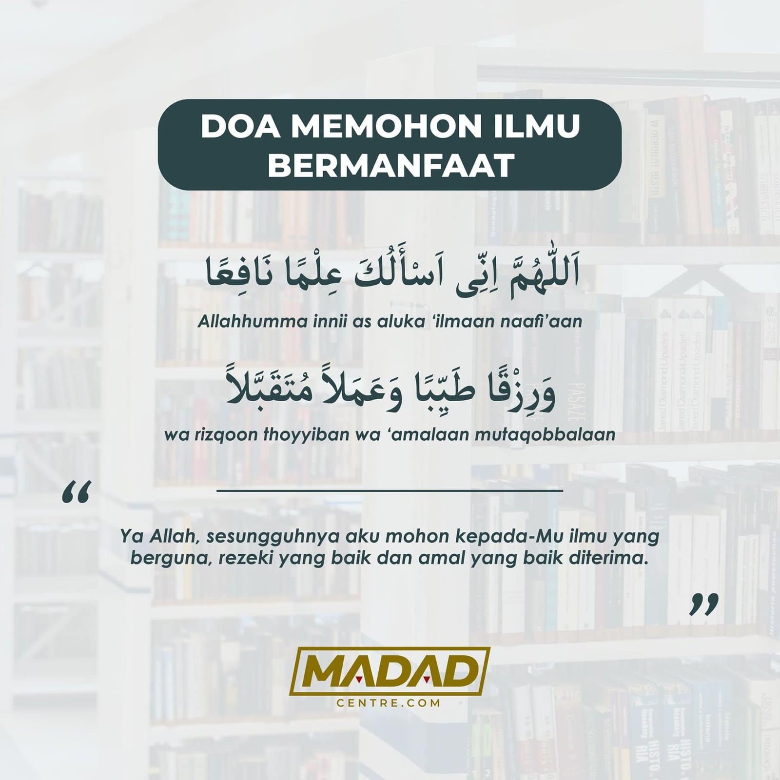 doa ilmu bermanfaat