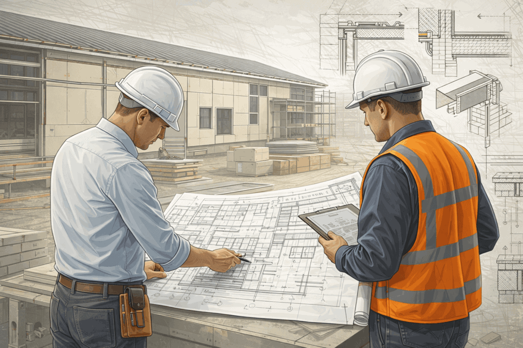 Projekt hali magazynowej - detale