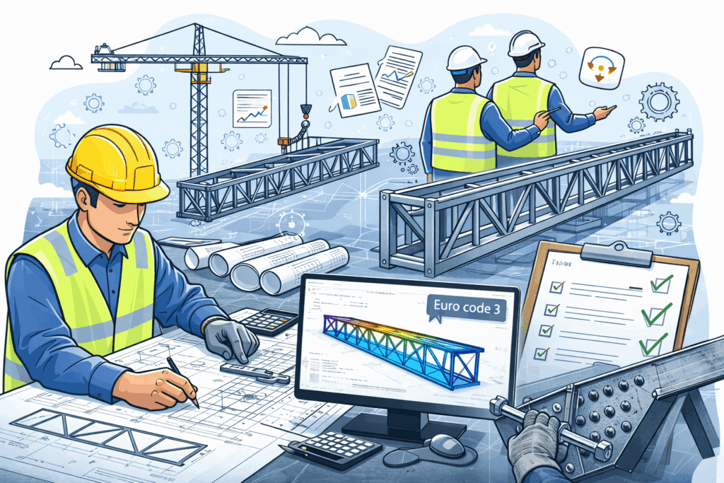 Projekt kratownicy stalowej