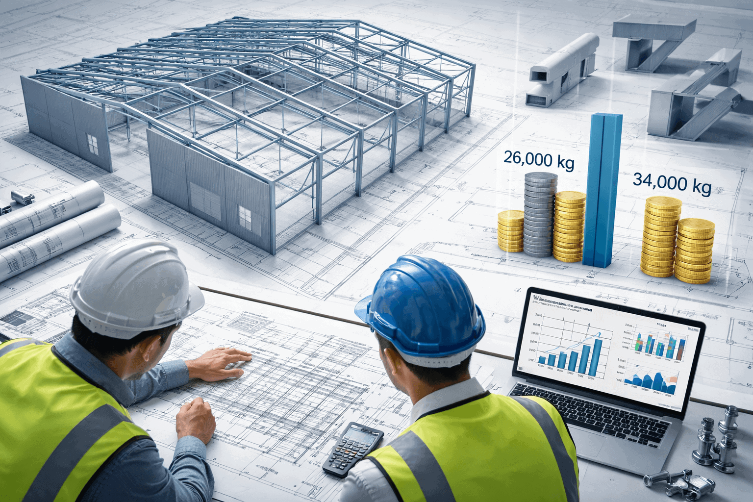 Tańszy projekt konstrukcji hali