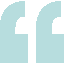 Light blue quotation mark icon