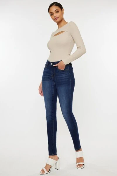 Kancan Mid Rise Gradient Skinny Jeans - Image 5