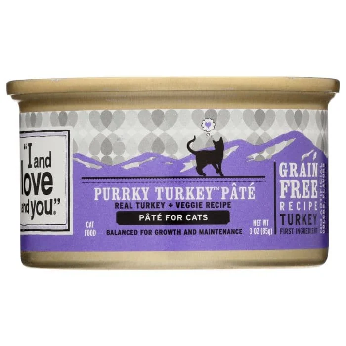 I and LOVE and YOU: Purrky Turkey Pate Cat Food Can, 3 oz