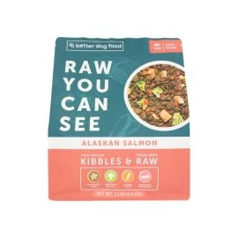 A BETTER FOOD: Kibbles and Raw Alaskan Salmon Dog Food, 3 lb
