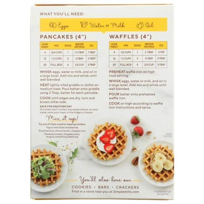 SIMPLE MILLS: Original Almond Flour Pancake and Waffle Mix, 10.7 oz - Image 3